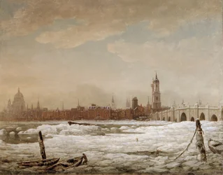 London Bridge in the Great Frost of 1776, 1776